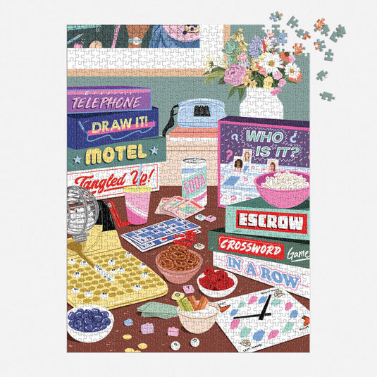 Game Night 1000 Piece Jigsaw Puzzle by Galison - 4