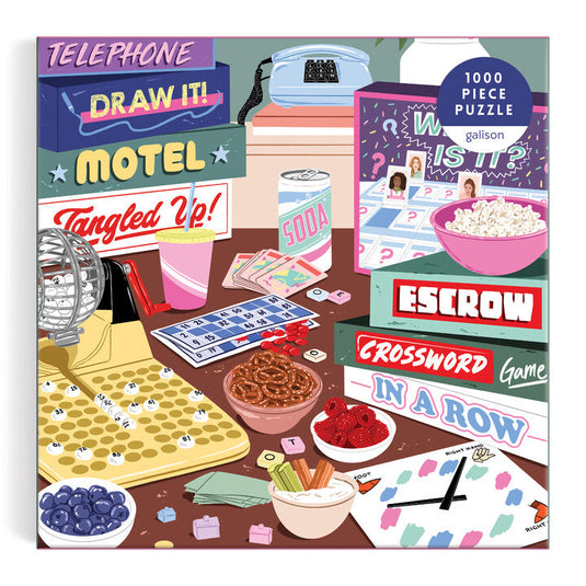 Game Night 1000 Piece Jigsaw Puzzle by Galison - 2