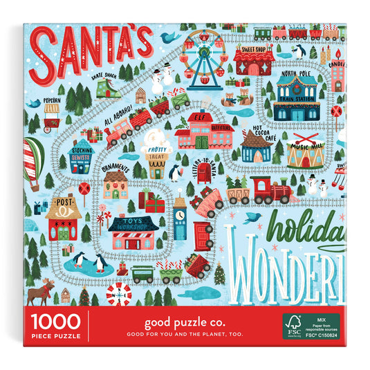 Santa's Wonderland 1000 Piece Jigsaw Puzzle by Galison