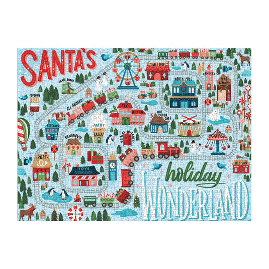 Santa's Wonderland 1000 Piece Jigsaw Puzzle by Galison