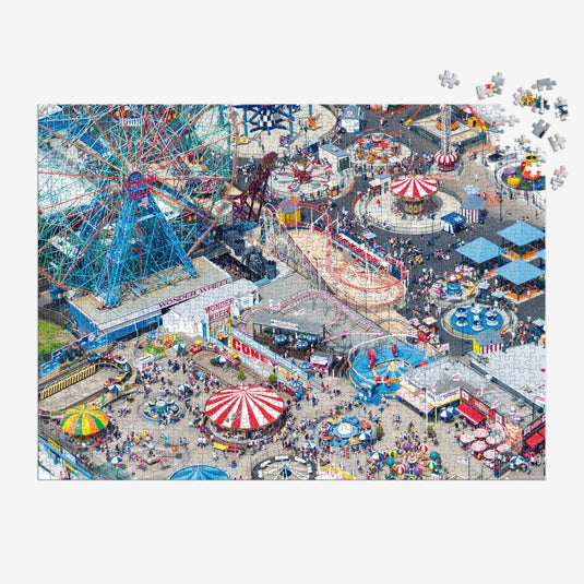 Coney Island 1000 Piece Jigsaw Puzzle by Galison - 4