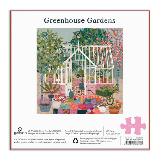 Greenhouse Gardens 500 Piece Jigsaw Puzzle by Galison - 4