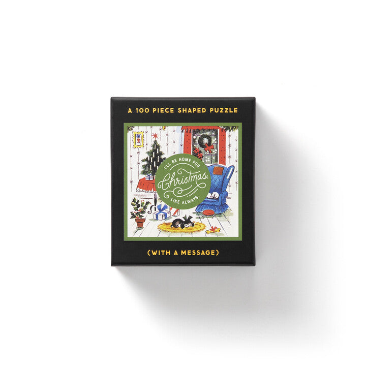 Home For Christmas 100 Piece Shaped Jigsaw Puzzle by Galison