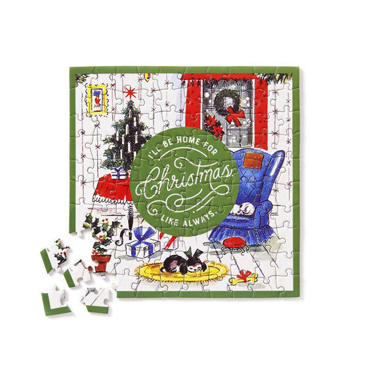 Home For Christmas 100 Piece Shaped Jigsaw Puzzle by Galison - 3