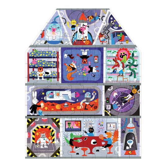 House on Mars 100 Piece House-Shaped Puzzle by Galison - 4