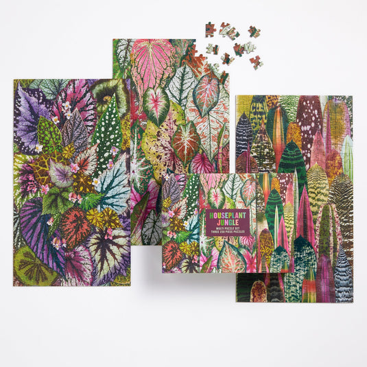 Houseplant Jungle Multi Puzzle Set 3x 250 Piece Jigsaw Puzzles by Galison - 5