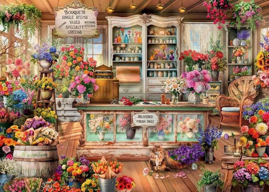 All Seasons Flower Shop 1000 Piece Jigsaw Puzzle by Ravensburger - 2
