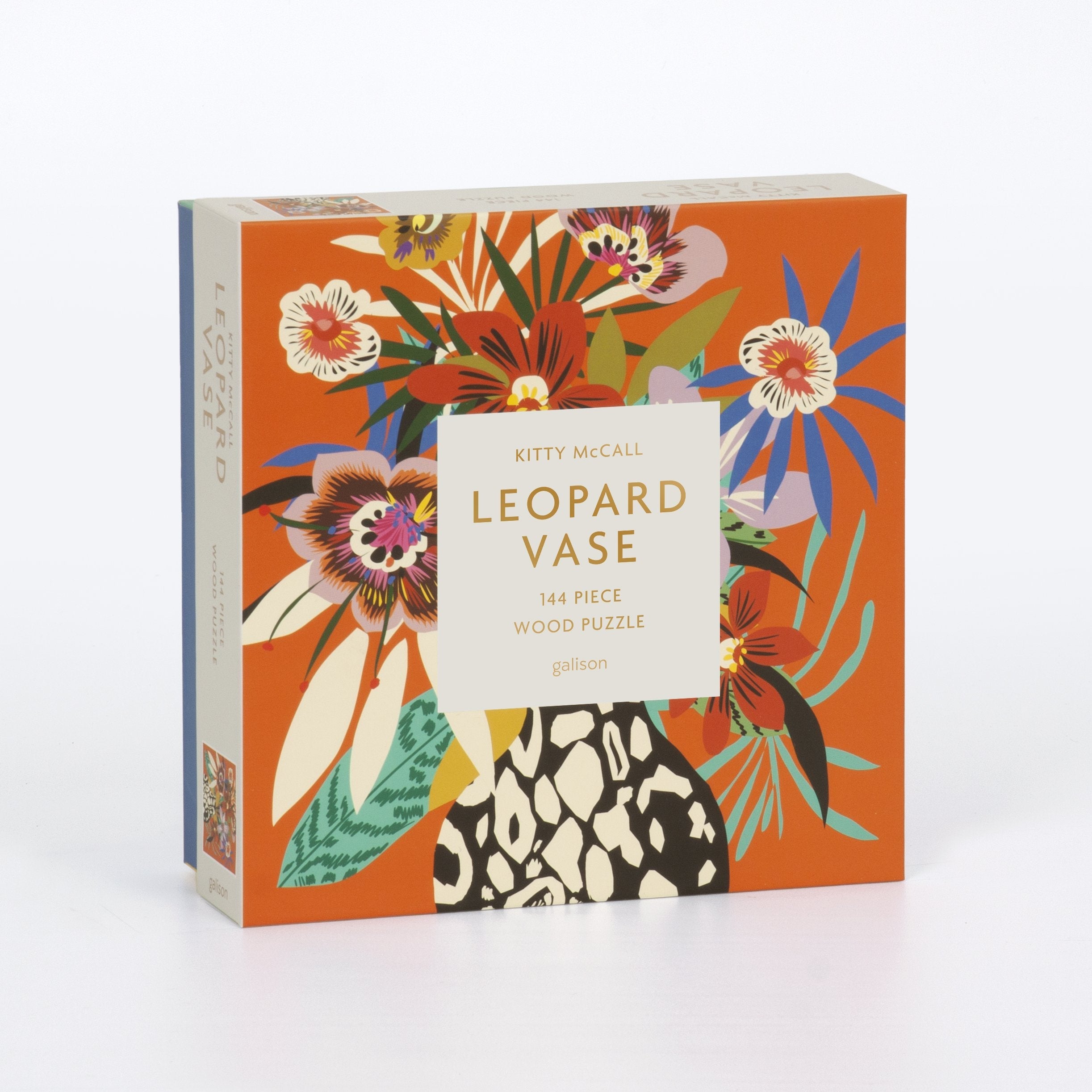 Leopard Vase 144 Piece Jigsaw Puzzle by Galison