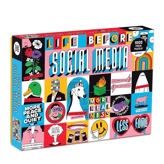 Life Before Social Media 1000 Piece Jigsaw Puzzle by Galison - 1