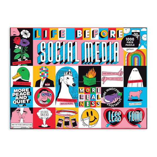 Life Before Social Media 1000 Piece Jigsaw Puzzle by Galison - 2