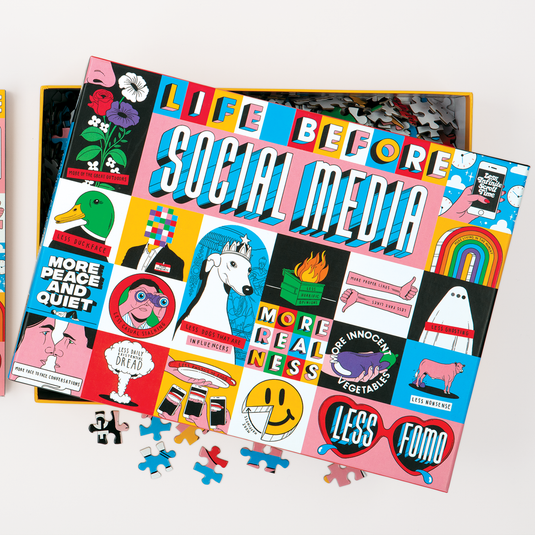 Life Before Social Media 1000 Piece Jigsaw Puzzle by Galison - 4