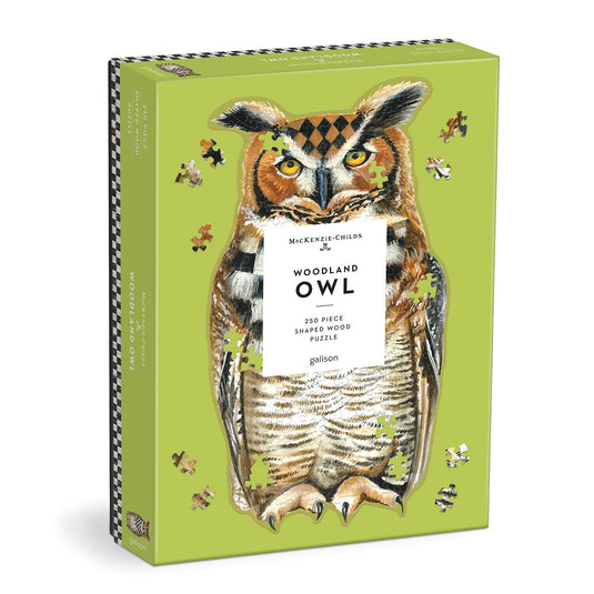 Woodland Owl 250 Piece Shaped Jigsaw Puzzle by Galison - 1