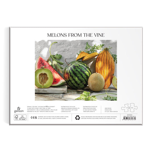 Melons from the Vine 1000 Piece Jigsaw Puzzle by Galison - 5