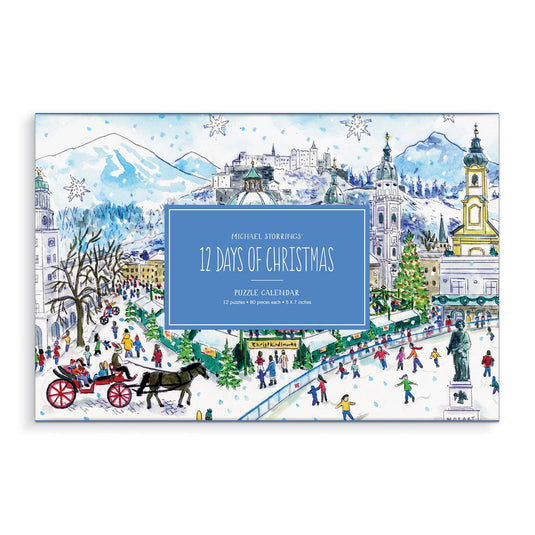 Michael Storrings 80 Piece 12 Days of Christmas Advent Jigsaw Puzzle Calendar by Galison