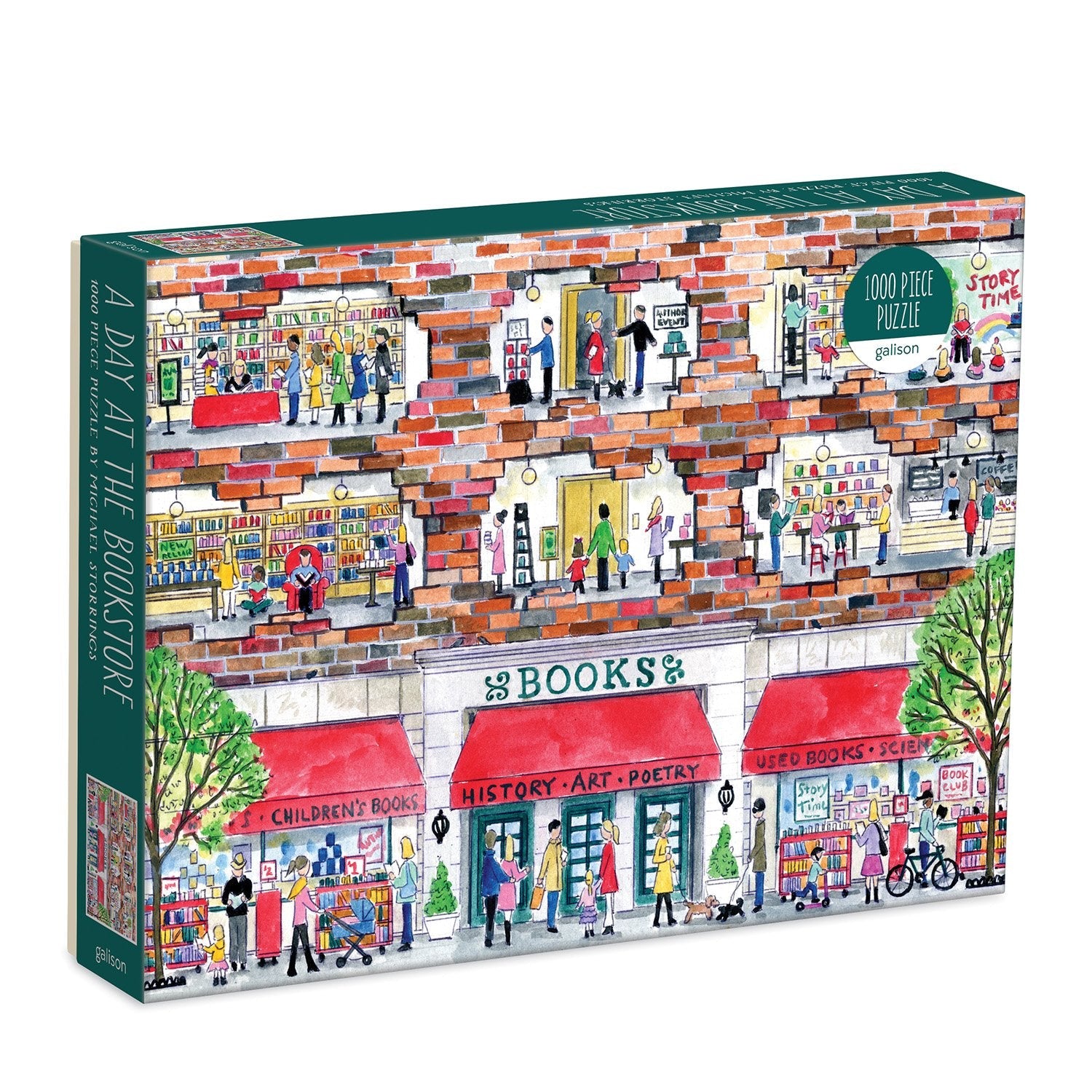 A Day at the Bookstore 1000 Piece Jigsaw Puzzle by Galison