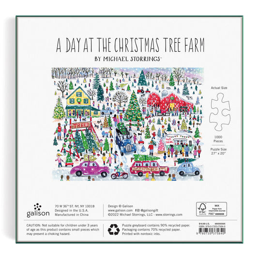 Christmas Tree Farm 1000 Piece Jigsaw Puzzle by Galison - 6