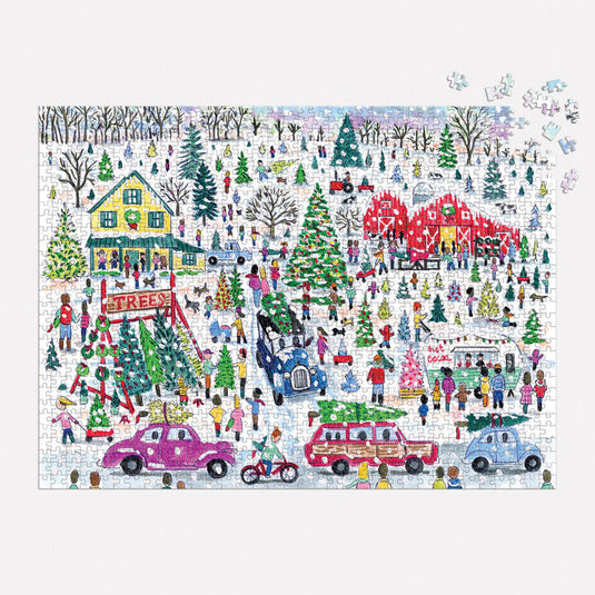 Christmas Tree Farm 1000 Piece Jigsaw Puzzle by Galison - 4