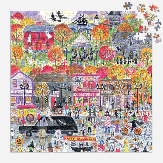 Halloween Parade 500 Piece Jigsaw Puzzle by Galison - 4