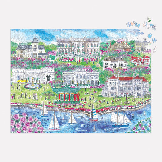 Newport Mansions 1000 Piece Jigsaw Puzzle by Galison - 4