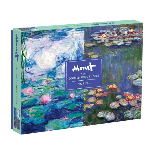 Monet Double-Sided 500 Piece Jigsaw Puzzle by Galison - 1