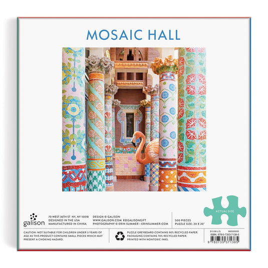 Mosaic Hall 500 Piece Jigsaw Puzzle by Galison - 4