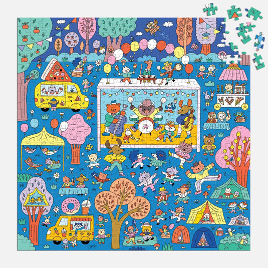 Music Festival 500 Piece Search and Find Family Puzzle by Galison - 3