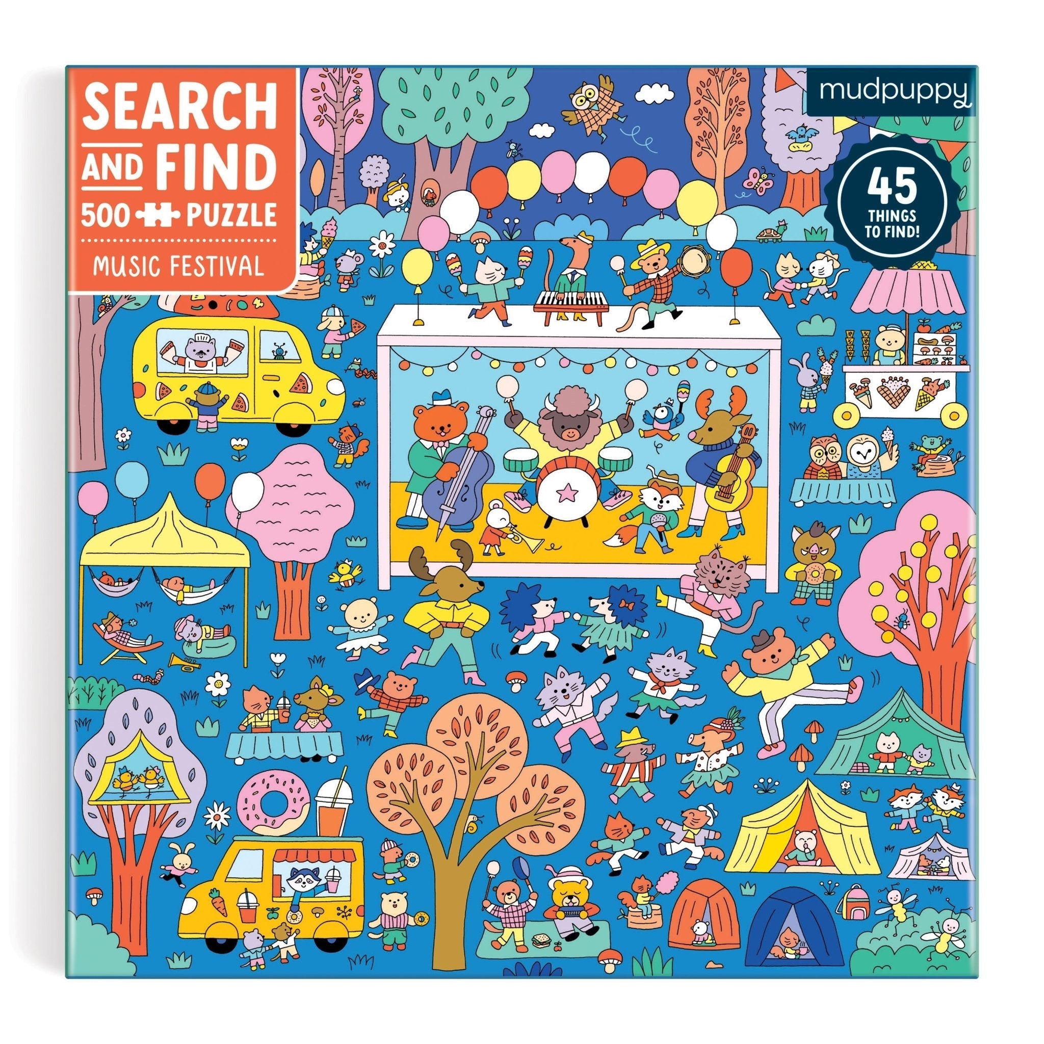 Music Festival 500 Piece Search and Find Family Puzzle by Galison