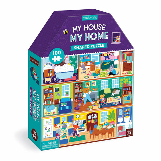 My House, My Home 100 Piece Shaped Jigsaw Puzzle by Galison - 1