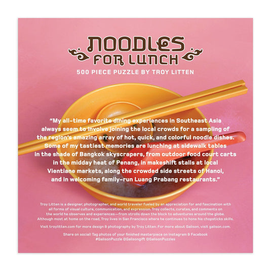 Noodles for Lunch 500 Piece Jigsaw Puzzle by Galison - 5