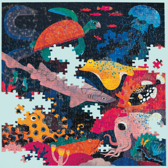 Ocean Illuminated 500 Piece Glow in the Dark Family Puzzle by Galison - 4