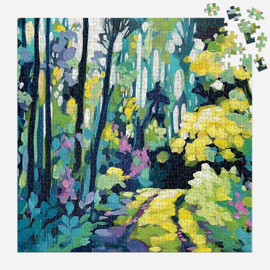 Painted Path 500 Piece Jigsaw Puzzle by Galison - 4