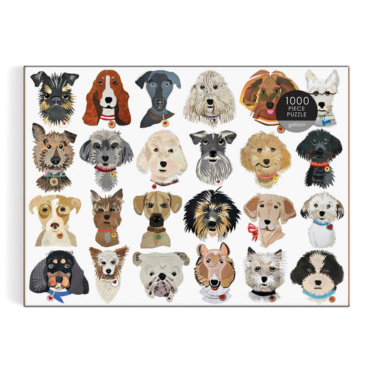 Paper Dogs 1000 Piece Jigsaw Puzzle by Galison - 2