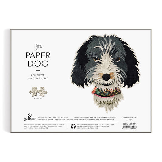 Paper Dogs 750 Piece Shaped Jigsaw Puzzle by Galison - 3