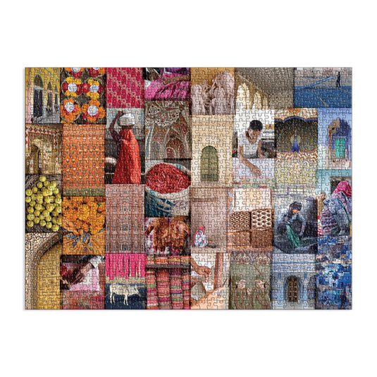 Patterns of India: A Journey Through Colors, Textiles and the Vibrancy of Rajasthan 1000 Piece Jigsaw Puzzle by Galison - 3