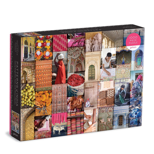 Patterns of India: A Journey Through Colors, Textiles and the Vibrancy of Rajasthan 1000 Piece Jigsaw Puzzle by Galison - 1