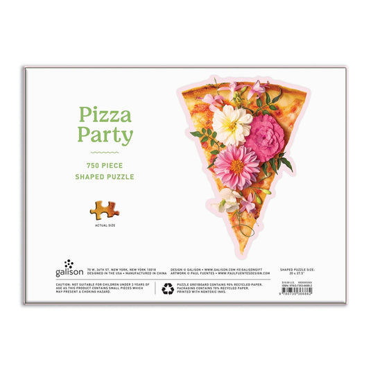 Pizza Party 750 Piece Shaped Jigsaw Puzzle by Galison - 4