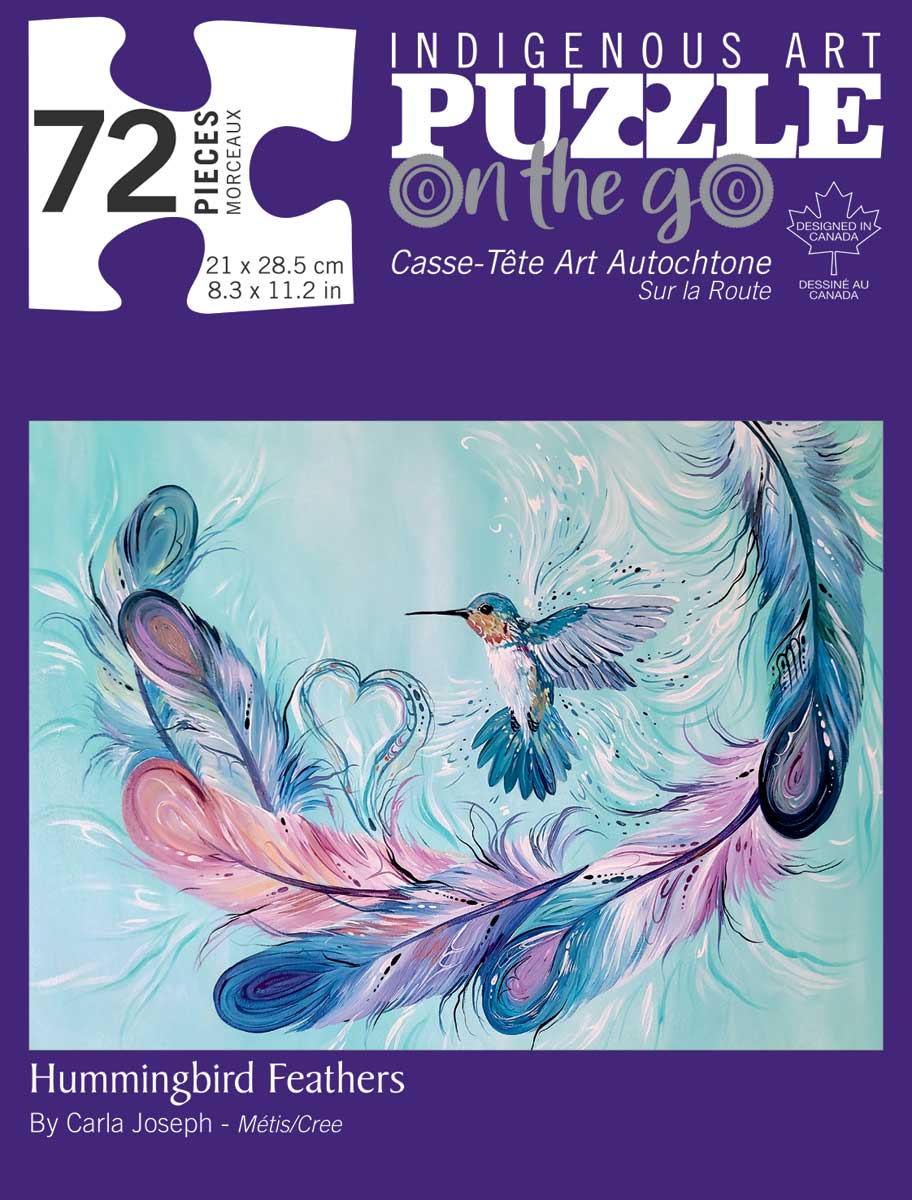 Hummingbird Feathers (Metis/Cree Tribe) 72 Piece Jigsaw Puzzle By the Indigenous Collection