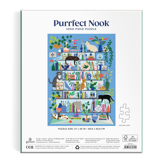 Purrfect Nook 1000 Piece Jigsaw Puzzle by Galison - 5