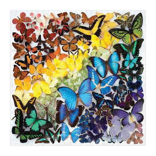 Rainbow Butterflies 500 Piece Jigsaw Puzzle by Galison - 3