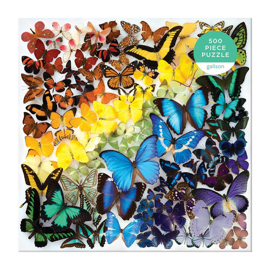 Rainbow Butterflies 500 Piece Jigsaw Puzzle by Galison - 2