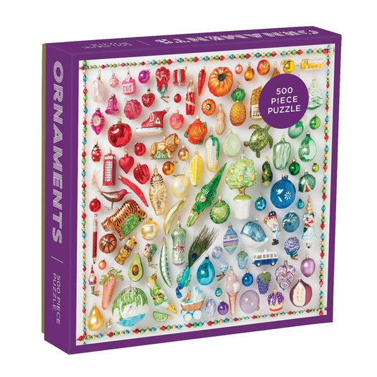 Rainbow Ornaments 500 Piece Jigsaw Puzzle by Galison