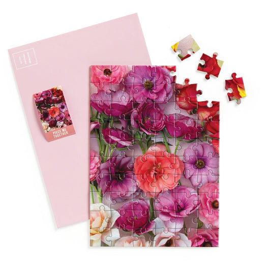 Ranunculus Greeting Card 60 Piece Jigsaw Puzzle by Galison - 3