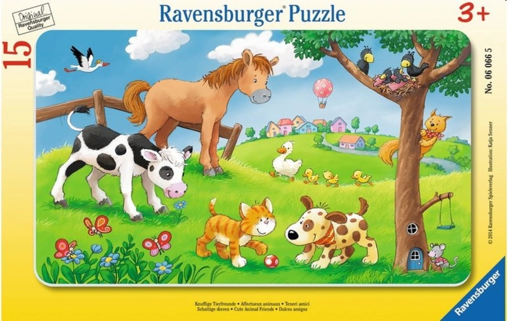 Cute Animal Friends 15 Piece Tray Puzzle by Ravensburger