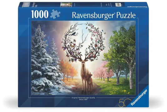 Deer at Day and Night 1000 Piece Jigsaw Puzzle by Ravensburger