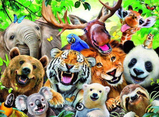 Exotic Animals Selfie 300 Piece Jigsaw Puzzle by Ravensburger - 2