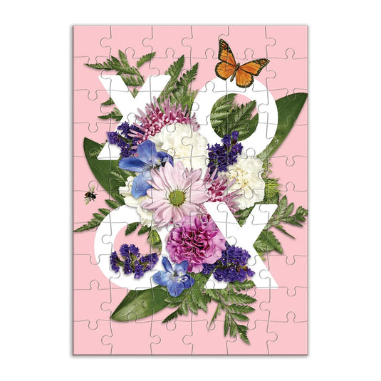 Say It With Flowers 'XOXO' 60 Piece Greeting Card Jigsaw Puzzle by Galison