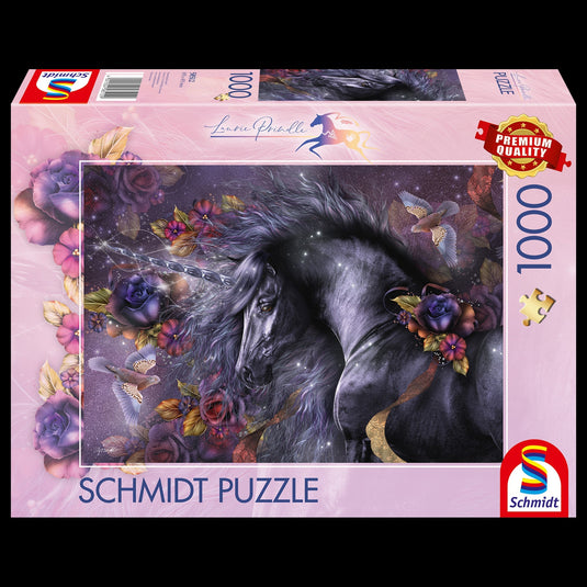 Laurie Prindle - Blue Rose 1000 Piece Jigsaw Puzzle by Schmidt Puzzle - 1