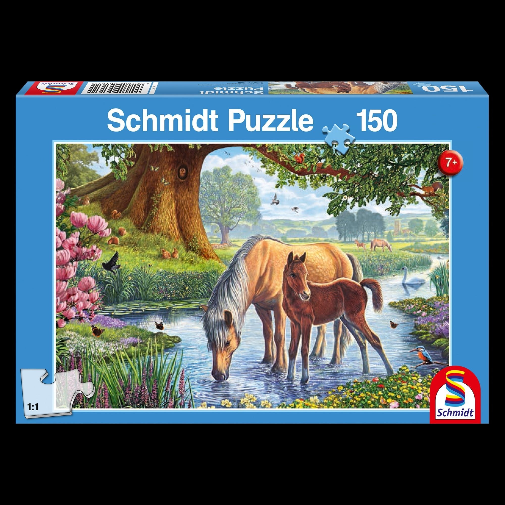 Horses By The Stream 150 Piece Jigsaw Puzzle by Schmidt Puzzle