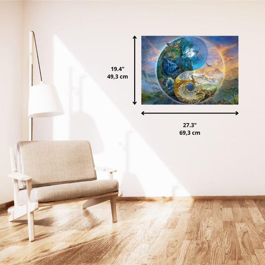 Yin & Yang Mountain Worlds 1000 Piece Jigsaw Puzzle by Schmidt Puzzle - 7