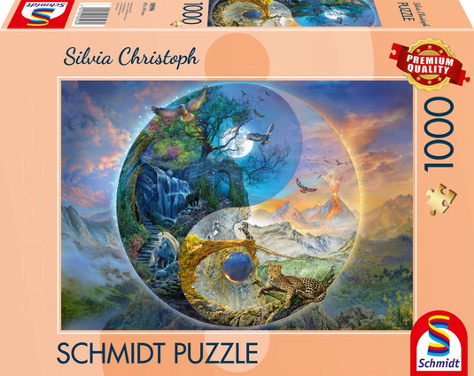 Yin & Yang Mountain Worlds 1000 Piece Jigsaw Puzzle by Schmidt Puzzle - 8
